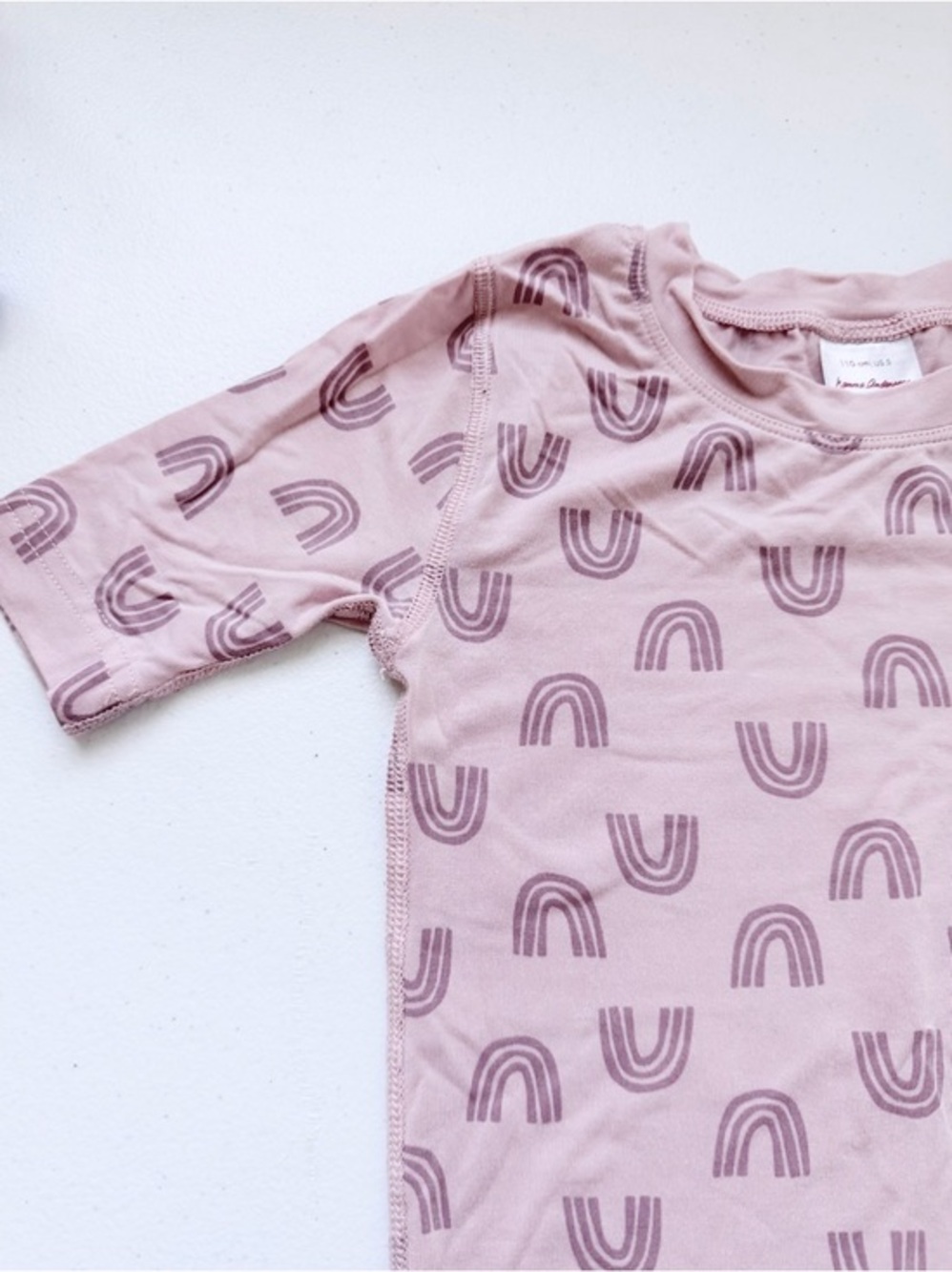 Hanna Andersson HannaSoft Blush Pink Rainbow PJs Short Johns 110cm (5) - Picture 3 of 5
